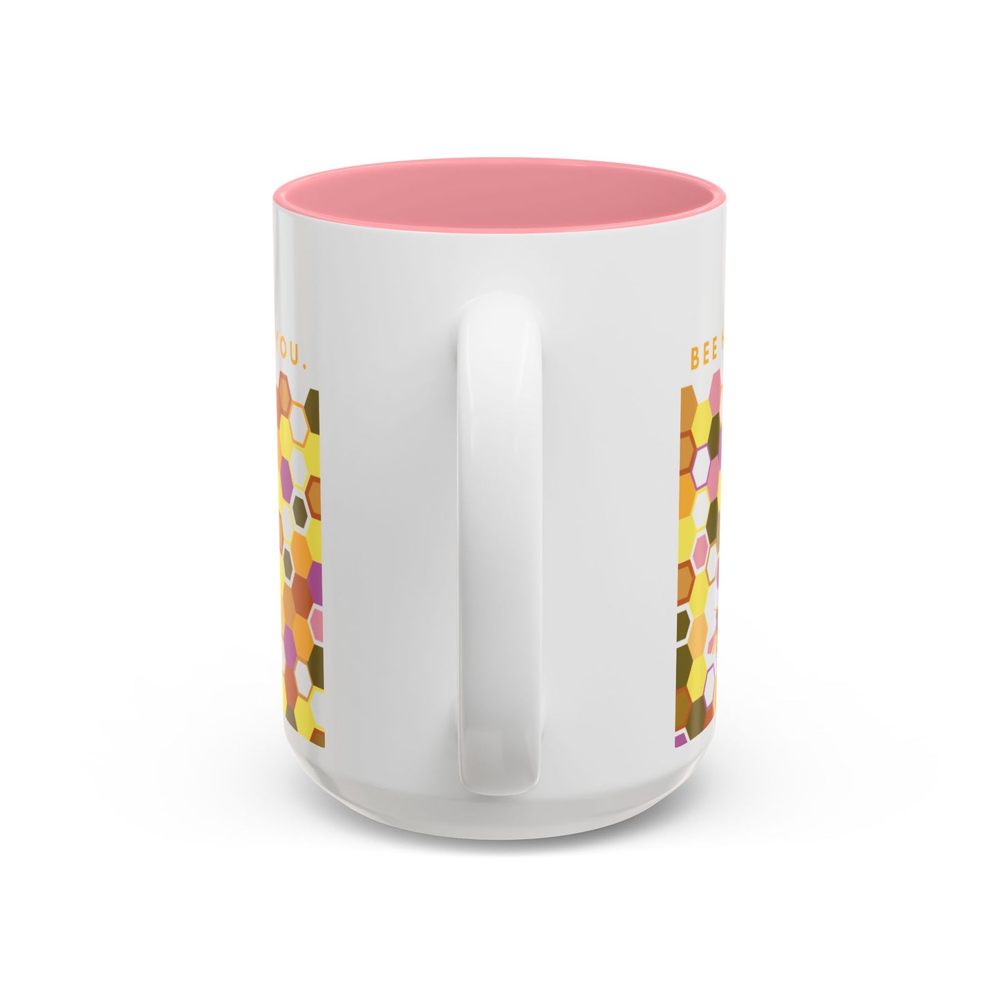 Bee-You Accent Mug — Floral Honeycomb Design (11oz & 15oz)