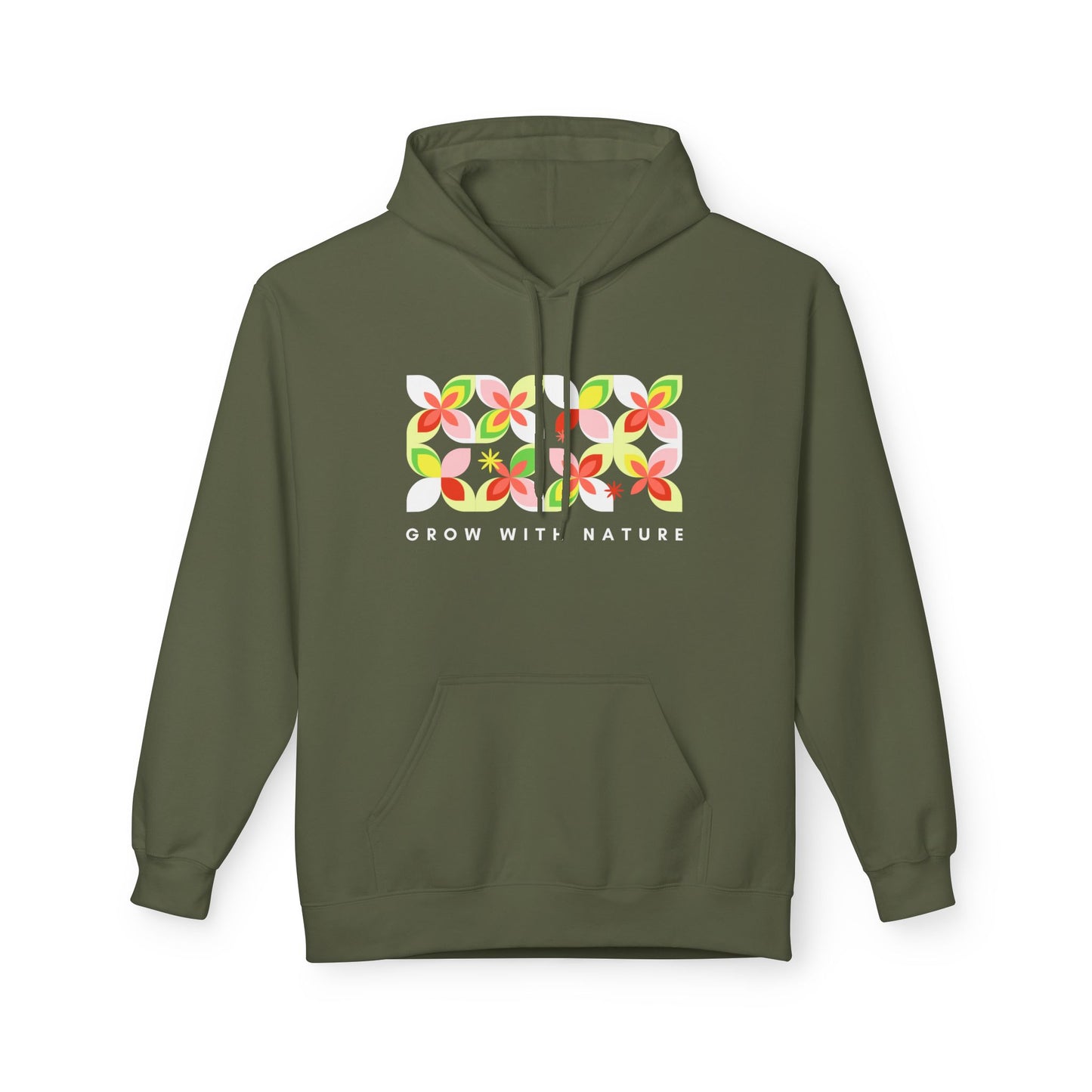 Grow With Nature Hoodie — Floral Graphic Eco Vibes Sweatshirt