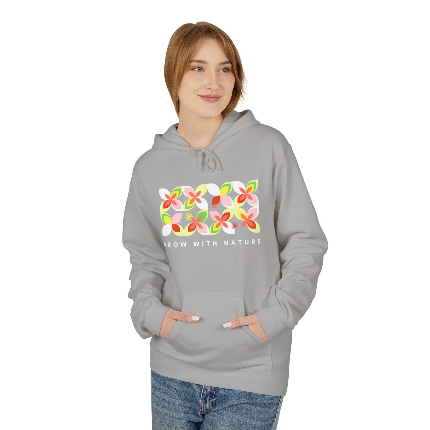 Grow With Nature Hoodie — Floral Graphic Eco Vibes Sweatshirt
