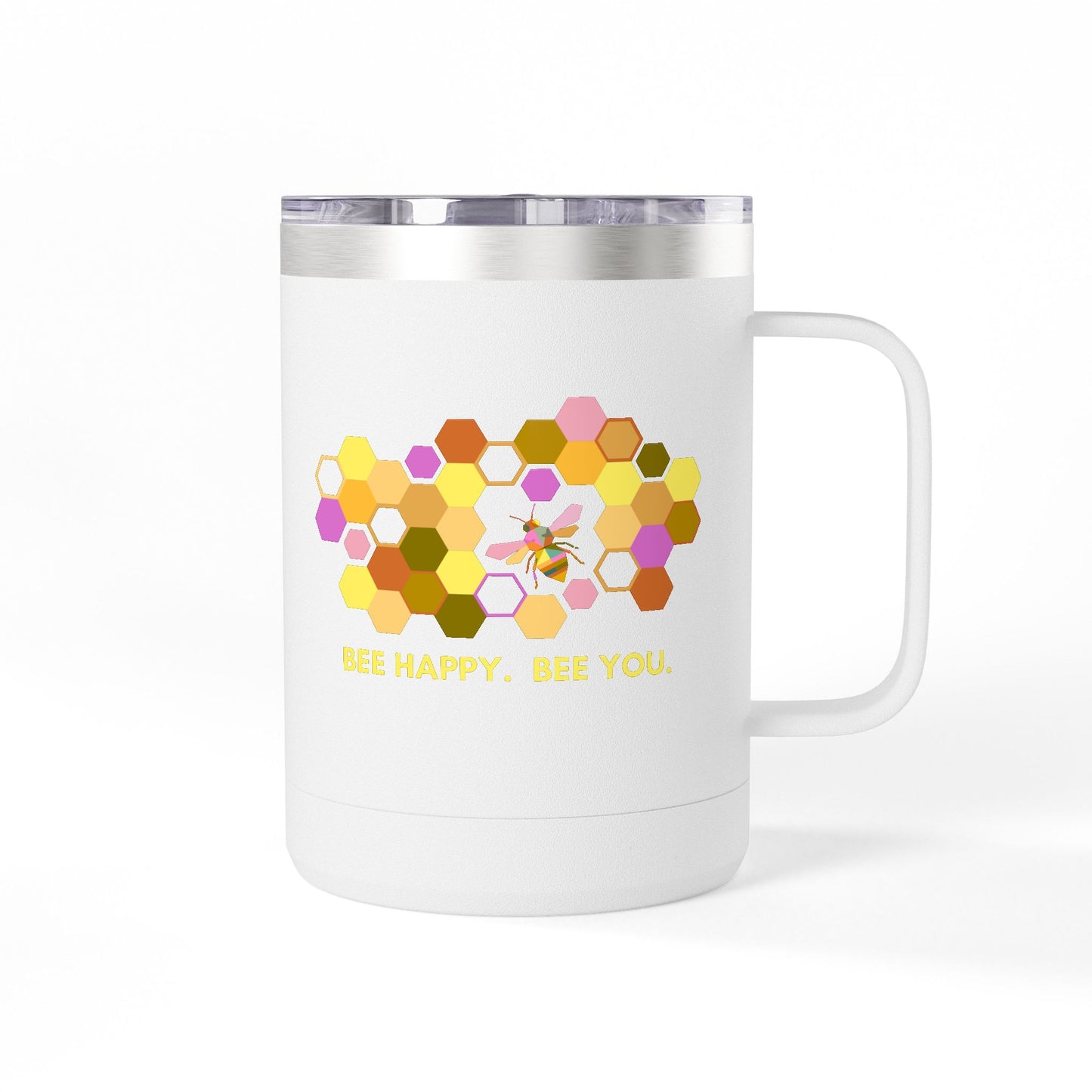 Bee Happy Bee You 15oz Travel Mug