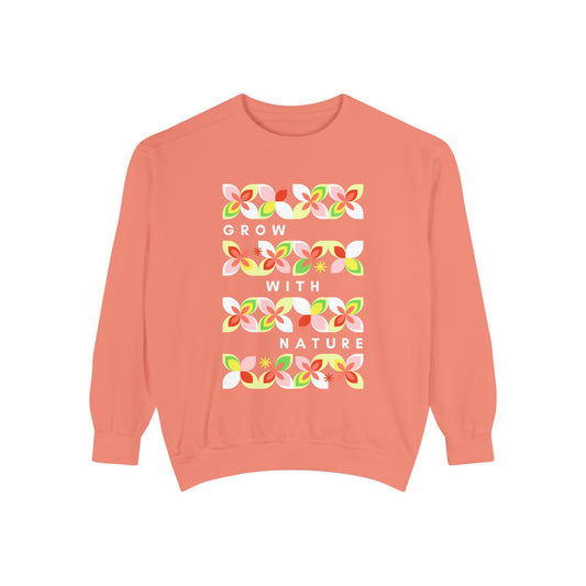 Grow With Nature Sweatshirt — Floral Eco-Friendly Crewneck