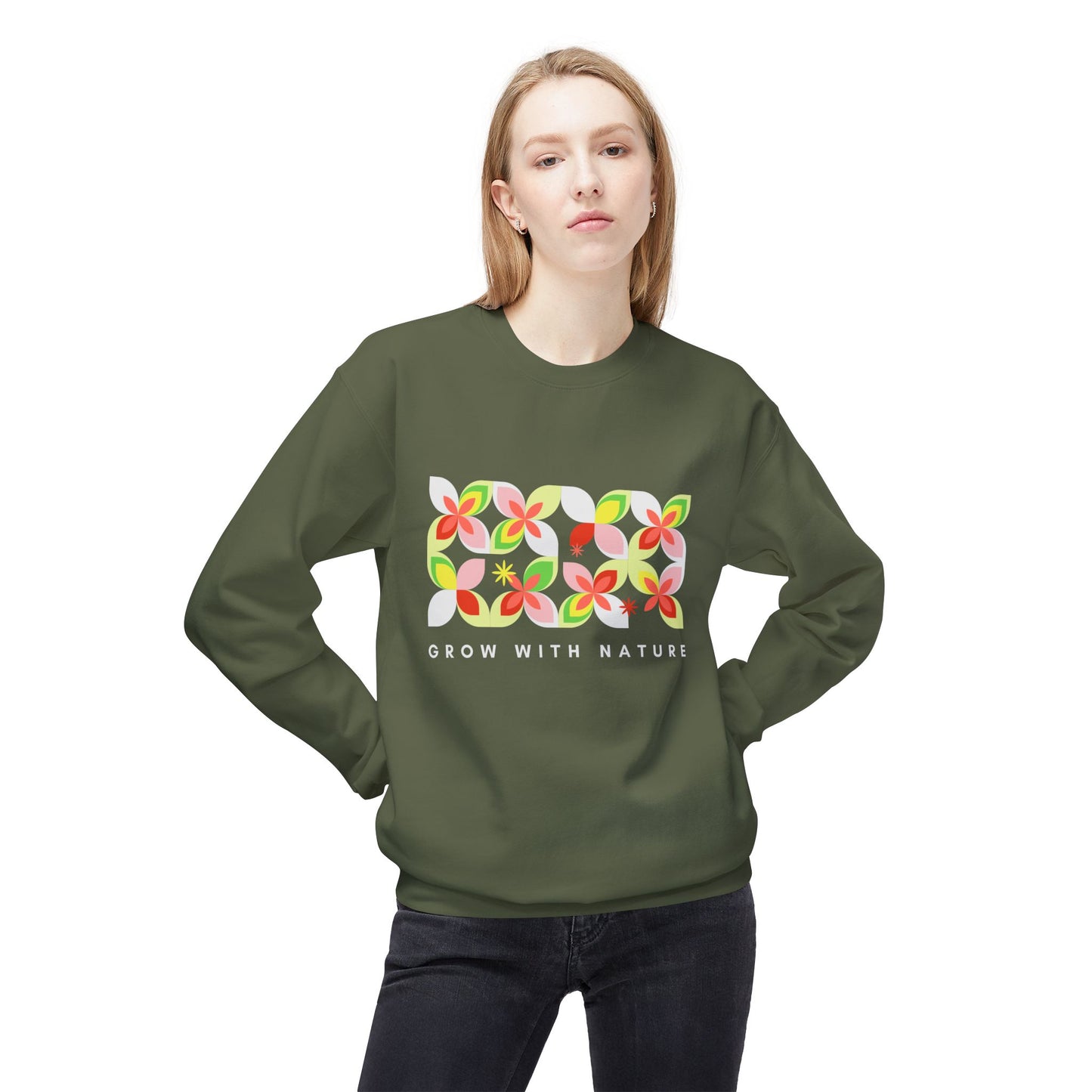 Grow With Nature Floral Crewneck Sweatshirt