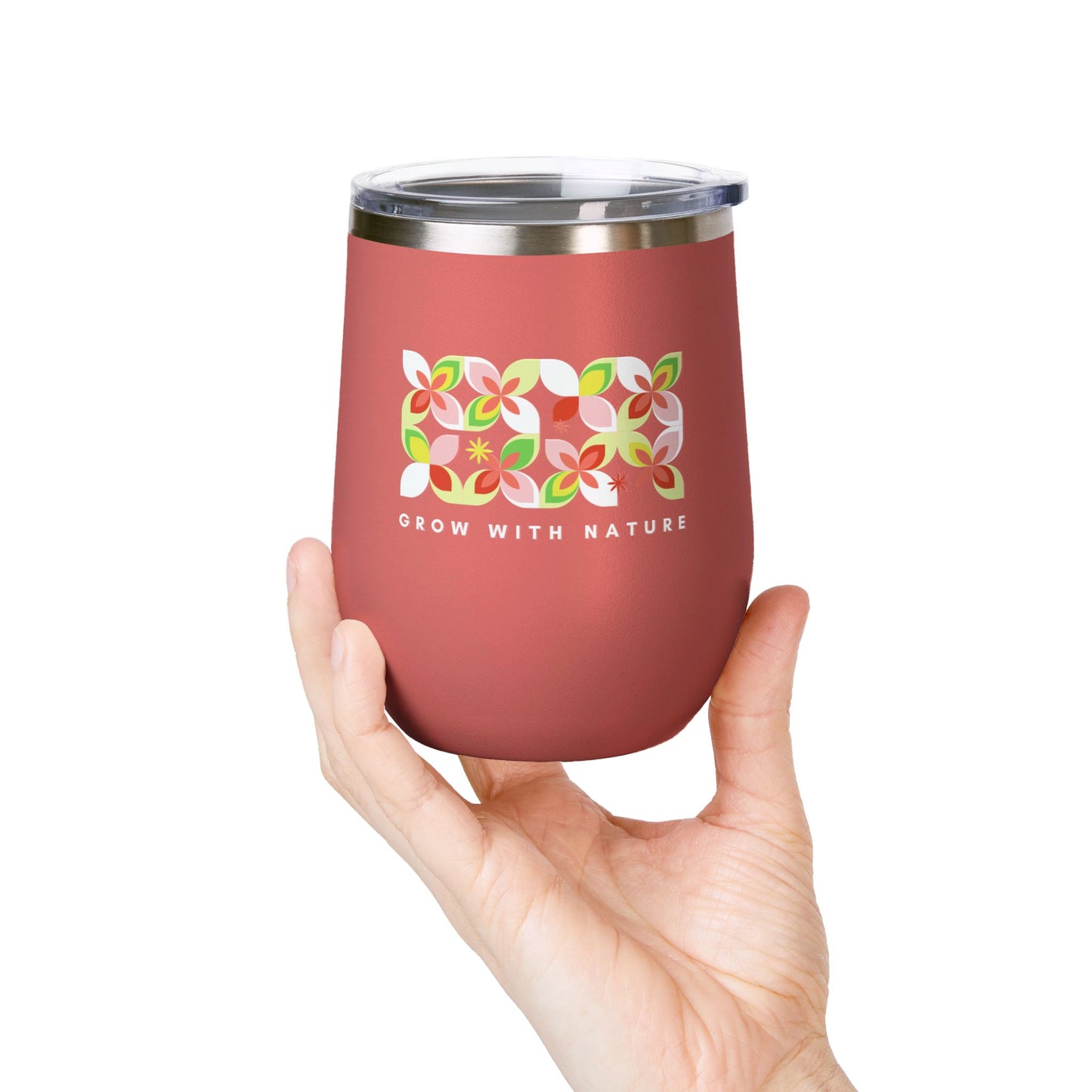 "Grow With Nature" Stainless Steel Wine Tumbler