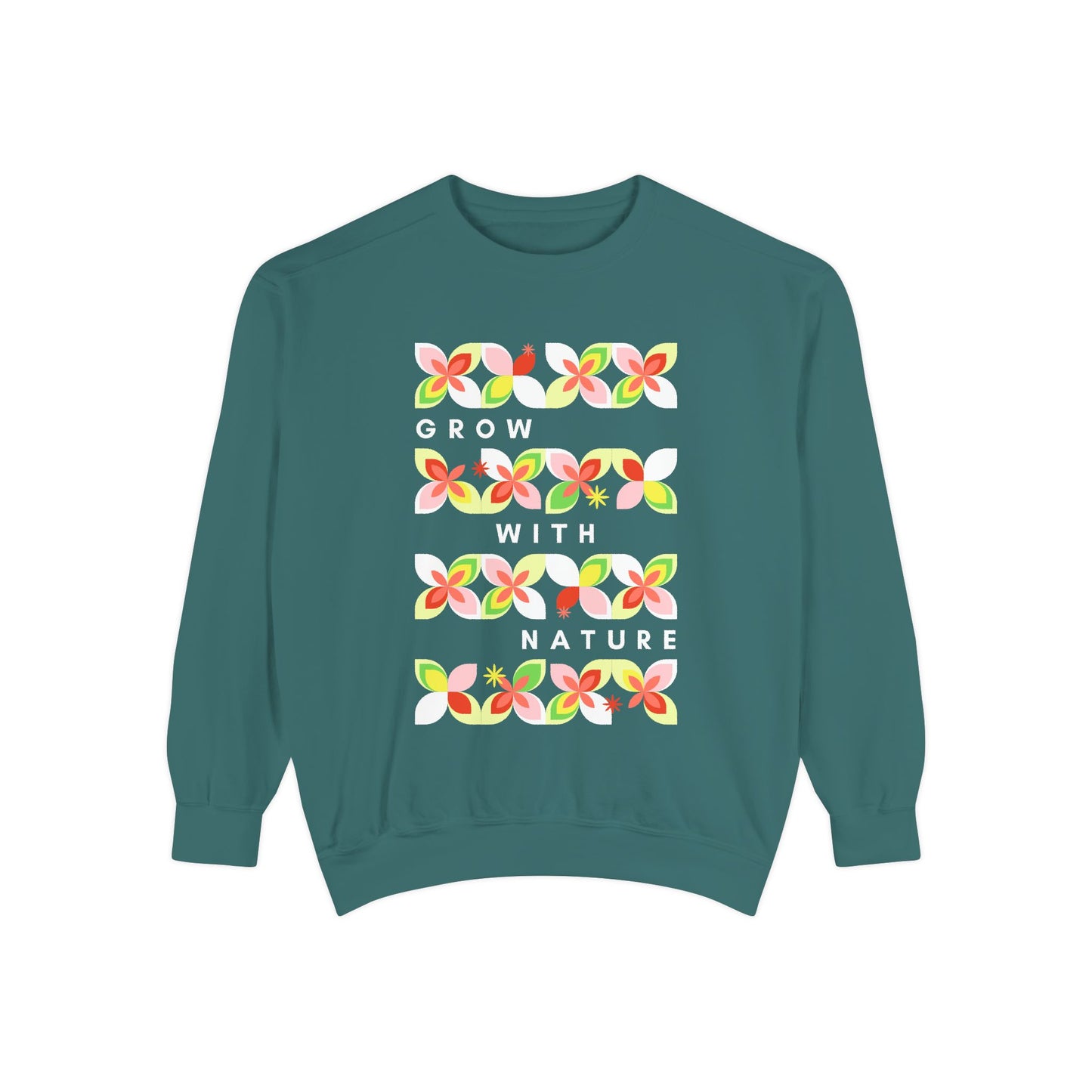 Grow With Nature Sweatshirt — Floral Eco-Friendly Crewneck