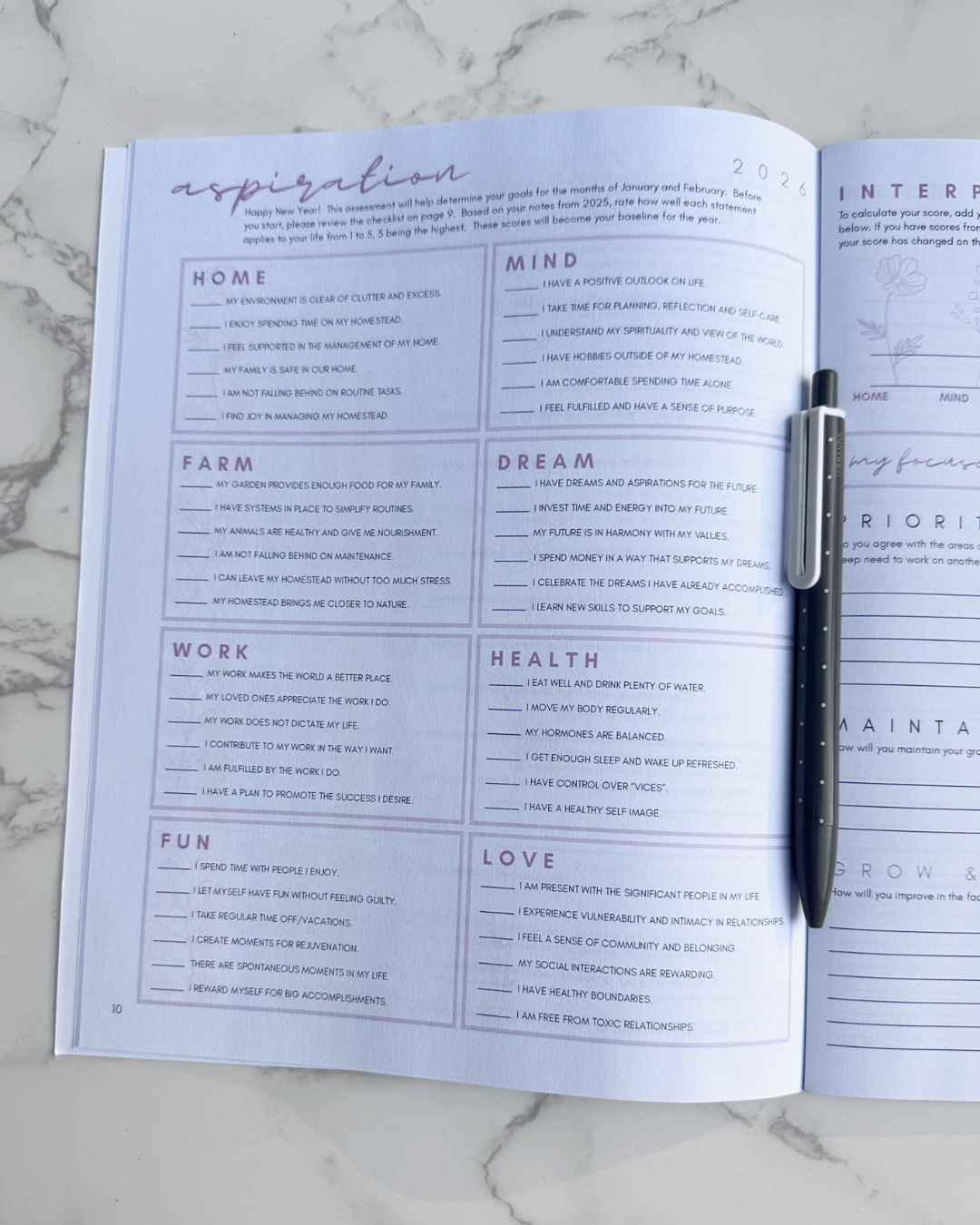 PRE-SALE Grow & Flourish 2026 Workbook & Journal Bundle