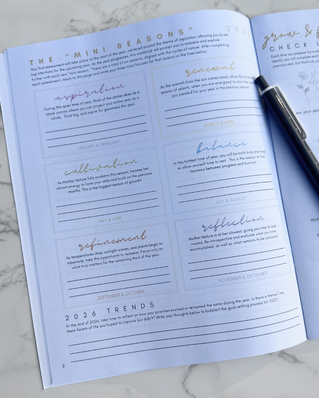 PRE-SALE Grow & Flourish 2026 Workbook & Journal Bundle